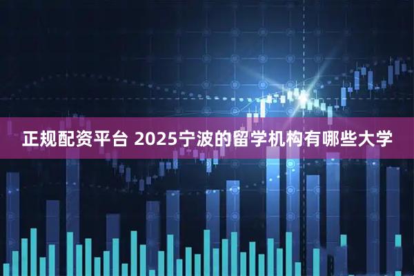 正规配资平台 2025宁波的留学机构有哪些大学